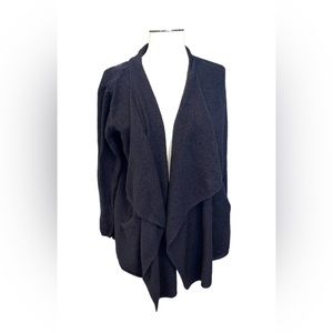 Barefoot Dreams Black Cozychic Lite Island Wrap Sweater With Pockets